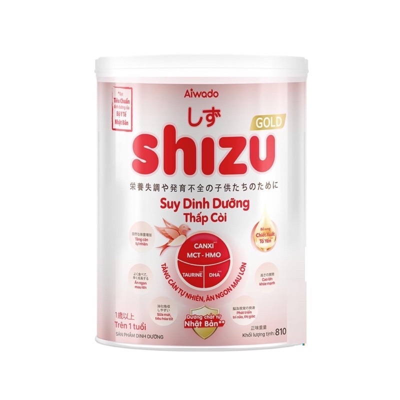 Lon Sữa Aiwado Shizu Gold suy dinh dưỡng 0+ và 1+ 810g