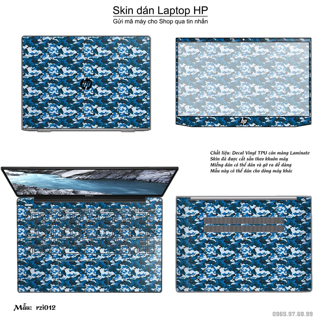 Skin dán Laptop HP in hình rằn ri _nhiều mẫu 5 (inbox mã máy cho Shop)