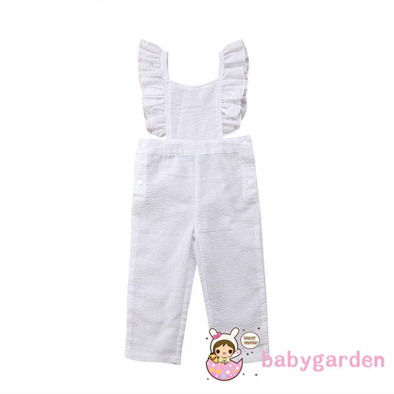 Bộ Áo Liền Quần Vải Cotton Dễ Thương Cho Bé Gái