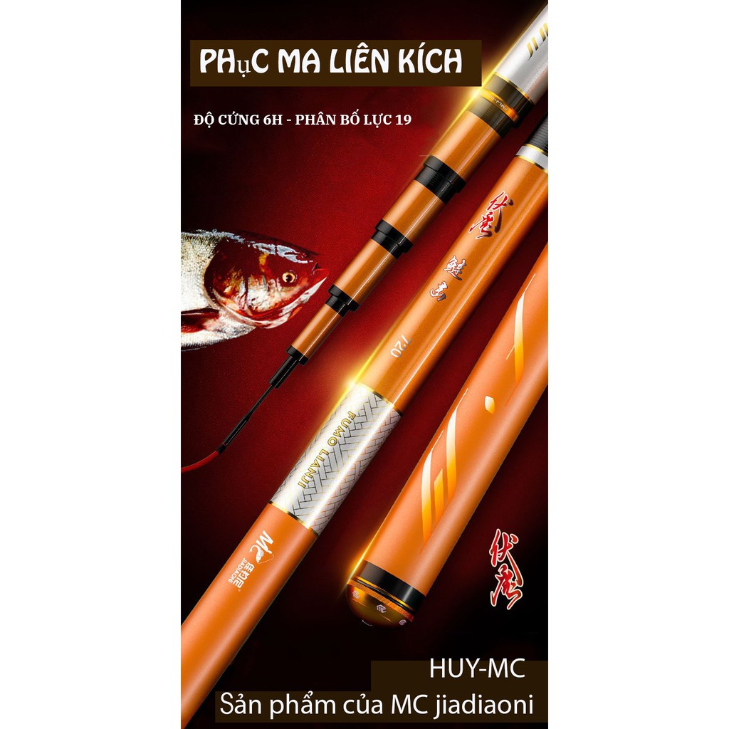 Cần Câu Carbon Siêu Nhẹ Siêu Cứng MC Phục Ma Liên Kích 6H- Bản Mới 2021 Chuyên Săn Hàng