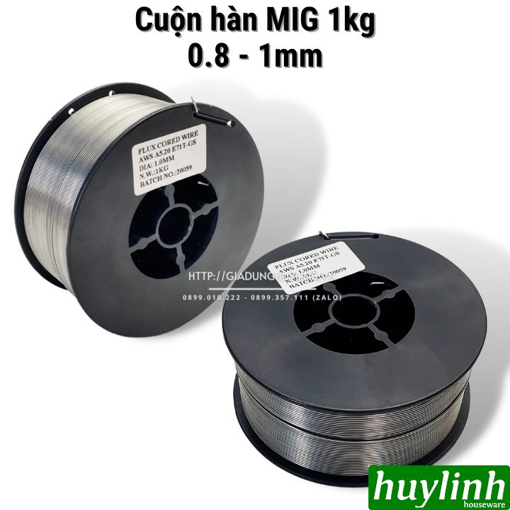 Cuộn dây hàn mig không dùng khí loại 1 kg