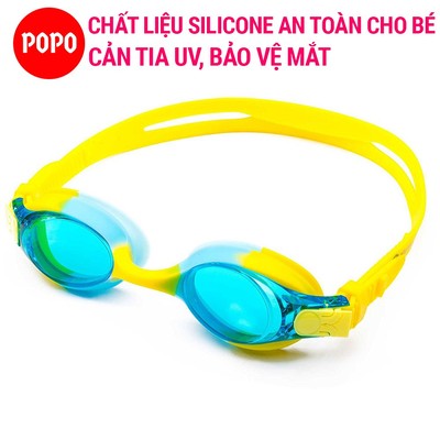 Kính bơi trẻ em POPO 1150 chống tia UV, dây đeo điều chỉnh, dùng cho bé từ 3 tuổi