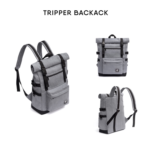 [Hot Trend] Balo Nắp Cuộn Thời Trang Vải Canvas Cao Cấp TRIPPER BACKPACK - Chống Nước Có Ngăn Laptop Tote Talk