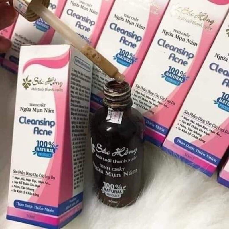 Combo Hai Tinh Chất Sắc Hồng Ngừa Mụn Mờ Nám Tái Tạo Da