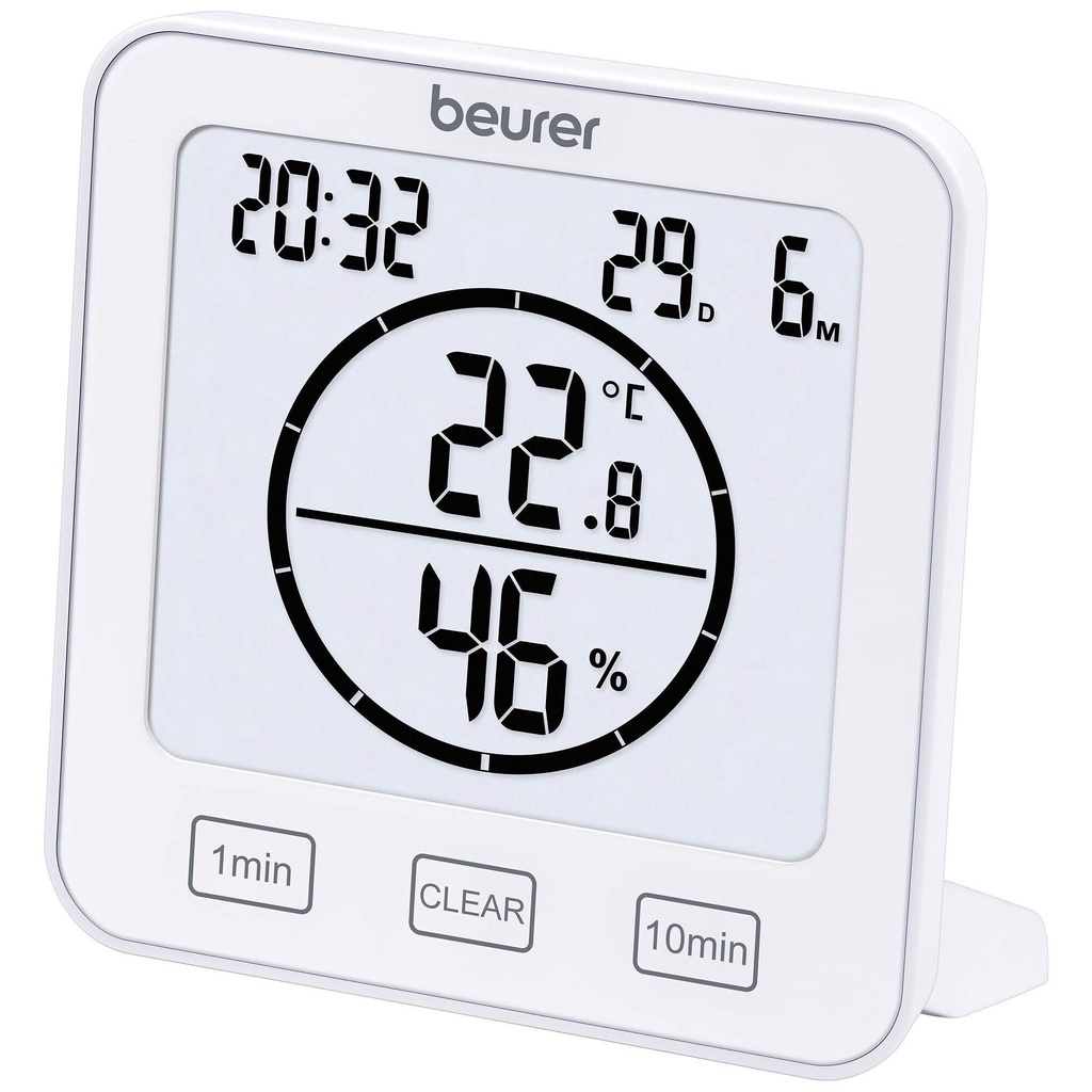 Nhiệt ẩm kế Beurer HM22 màn hình LCD đo nhiệt độ và ẩm Trong Phòng bảo hành chính hãng 24 tháng
