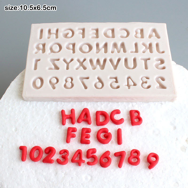 Khuôn Silicone Làm Bánh & Socola Hình Chữ Cái & Số DIY