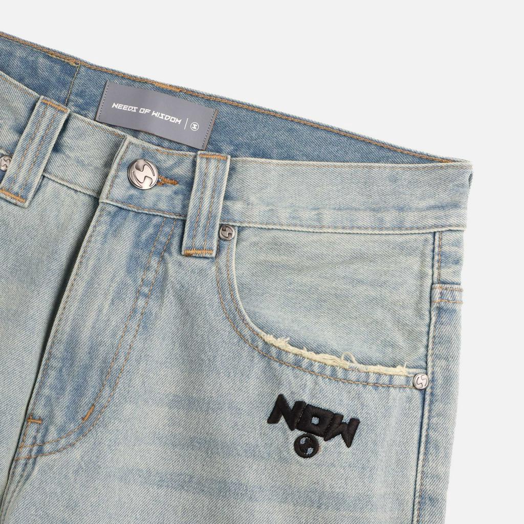 Quần Jeans NEEDS OF WISDOM Wide Fit Jeans - Blue - Local Brand Chính Hãng