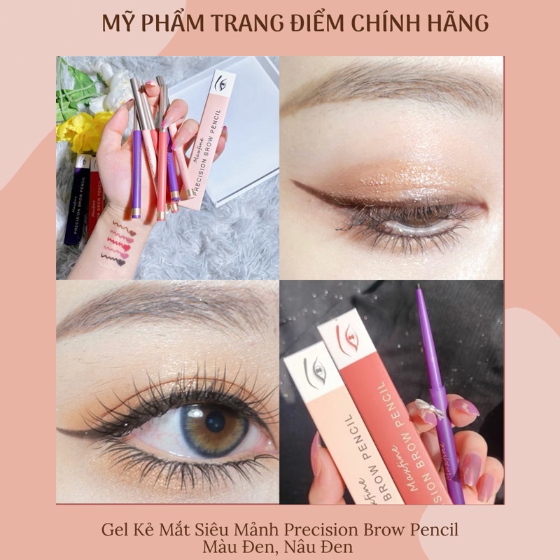 Chì Gel Kẻ Mắt Sáp Siêu Mảnh Lâu Trôi, Không Lem Gel Eye Crayon Eyeliner