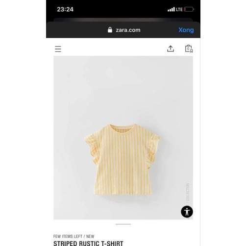 Zara Auth - Áo kiểu bé gái