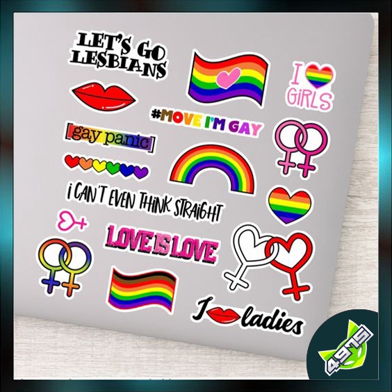 Set Sticker Cộng Đồng LGBT - Chống Nước - Bền Màu - Dùng Trang Trí, Decor, Dán Điện Thoại, Laptop...