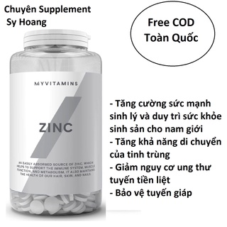 ZinC 270v - Viên uống bổ sung kẽm, VTM C - Tăng cường sinh lý