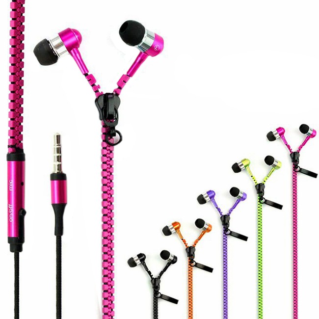 [Mã ELORDER5 giảm 10K đơn 20K] Tai nghe nhét tai Zipper dây kéo (nhiều màu)
