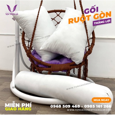 Gối bông gòn Thắng Lợi, 30X40cm gối bông gòn chính hãng, 100% polyester do Công ty Thắng Lợi sản xuất, vệ sinh dễ dàng.
