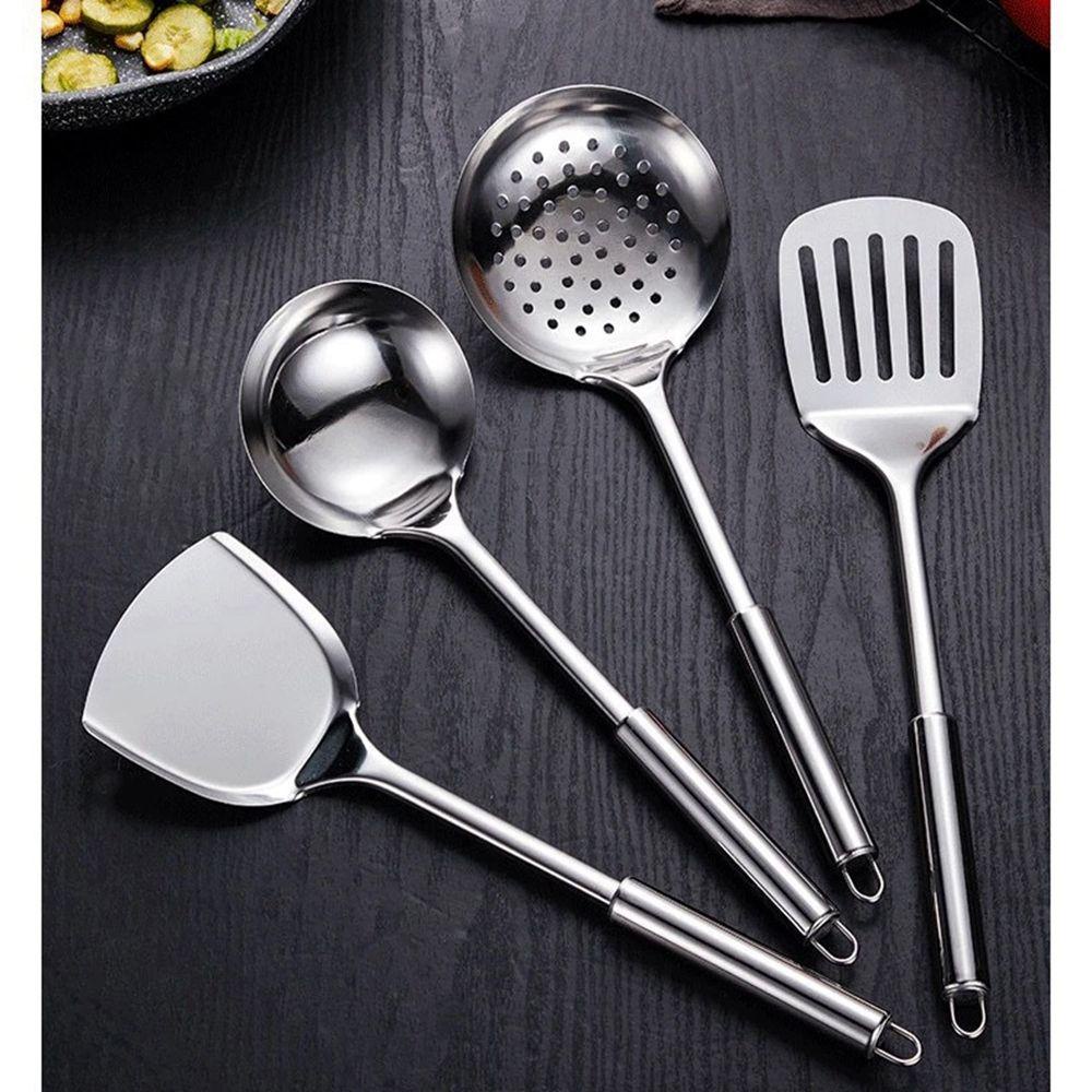 MUVAKO Muỗng Ăn Cơm / Súp Bằng Thép Không Gỉ Tiện Dụng Mang Theo Du Lịch Cắm Trại