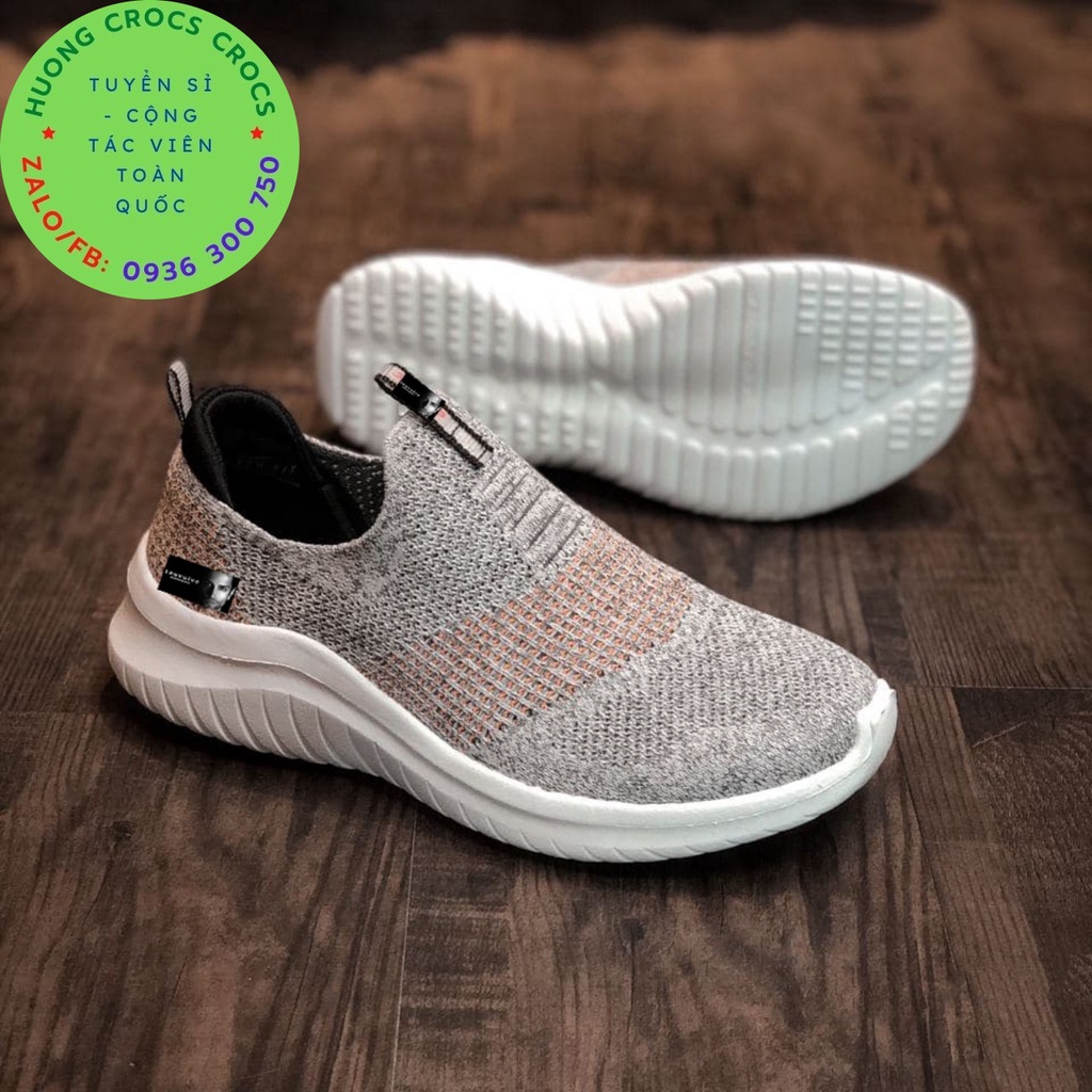 GIÀY THỂ THAO SKECHERS GOWALK UNTRA MEMORY FOAM 2.0 CHO NỮ MÀU GHI SỌC CAM