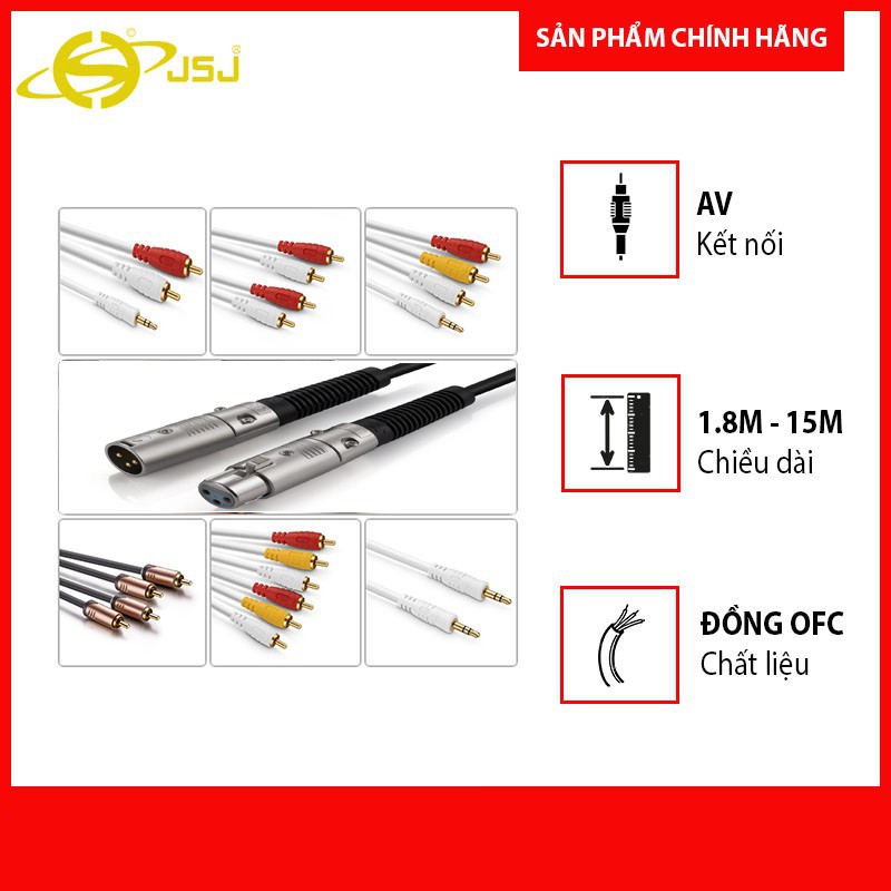 Dây tín hiệu âm thanh các loại 3.5 Ra 2 Đầu AV , 4 Đầu AV, 6 Đầu AV, 2 Đầu 3.5 kết nối các thiết bị âm thanh chính hãng