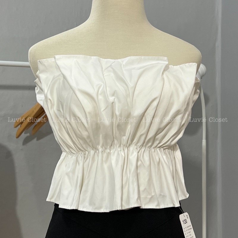 Áo Ống Bèo Nhún, Áo Quây Ngực Croptop Xếp Ly Dúm Eo Cúp Bèo Bo Eo Phong Cách Tiểu Thư Sang Chảnh Quyến Rũ