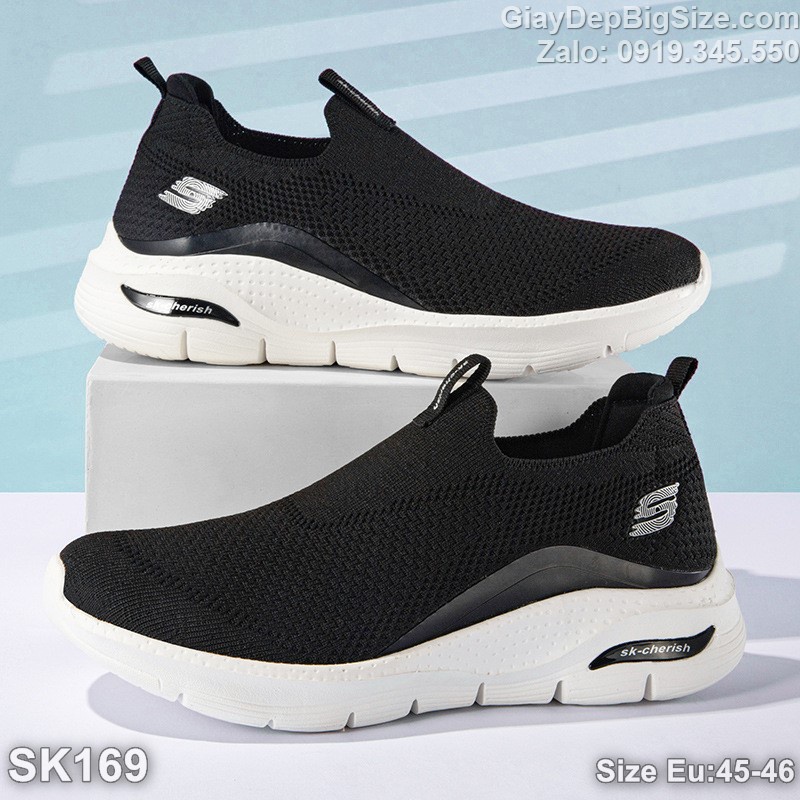 Giày chạy bộ, giày tập thể thao big size cỡ lớn EU:45-46 cho nam chân to