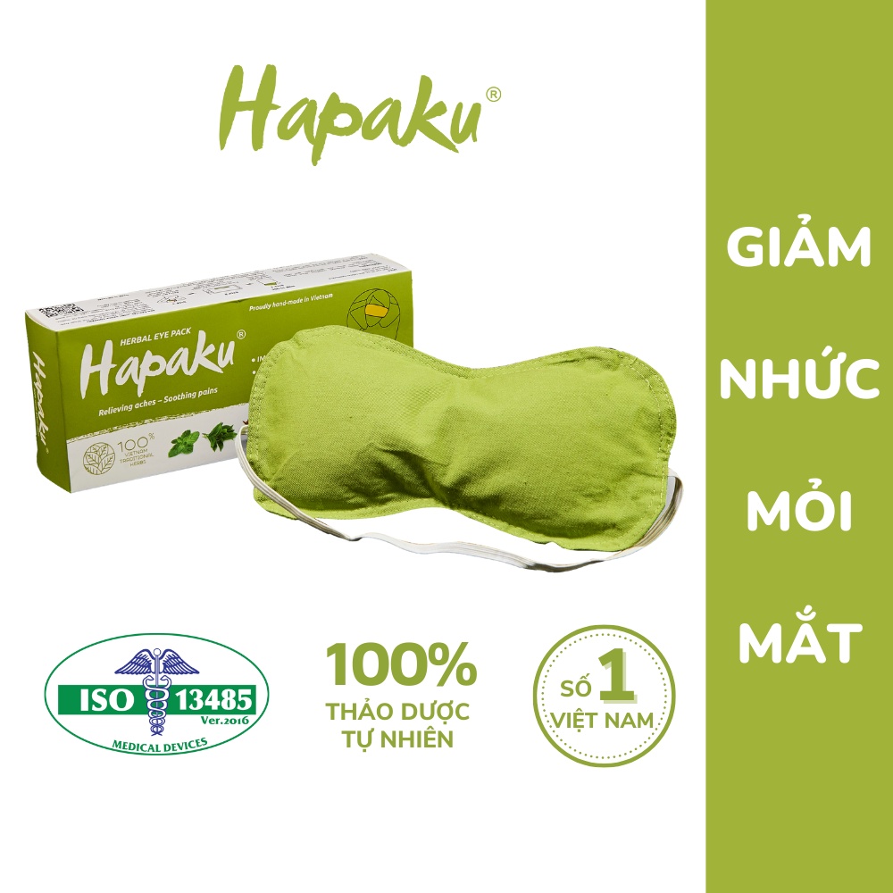 Túi Chườm Mắt Thảo Dược HAPAKU, Chườm Nóng Lạnh Thư Giãn, Giảm Mỏi, Đỡ Đau Đầu, Giảm Quầng Thâm Mắt