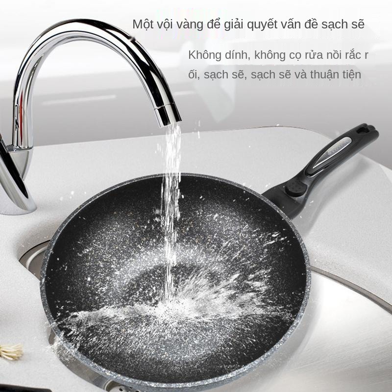 ﹍☇☇Chảo chống dính đá Maifan Hàn Quốc gia dụng Bếp từ gas Đa năng Mai Shi Cookware <