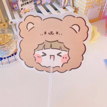 Quạt Mini Dễ Thương Cầm Tay Bằng Nhựa Họa Tiết Cute Nhiều Màu DDQ23