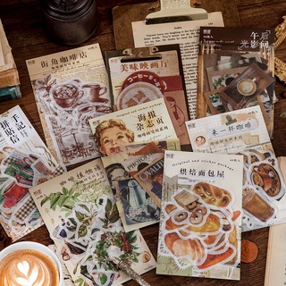 Sticker Giấy Washi Dán Trang Trí Sổ Tay Phong Cách Vintage