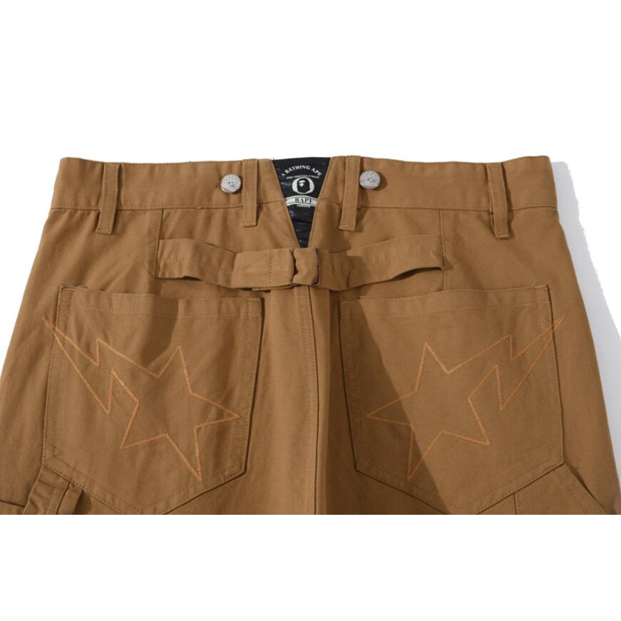 Bape Quần Dài cotton Thêu Họa Tiết Thời Trang Cho Nam Nữ