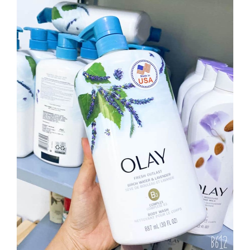 Sữa tắm Olay Fresh Outlast Purifying Birch Water &amp; Lavender Body Wash 887ml - BX3668