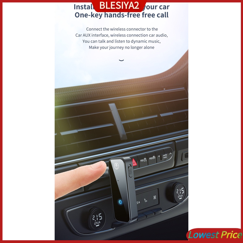 Bluetooth 5.0 Transmitter Receiver 2 IN 1 Wireless Audio 3.5mm Aux Adapter