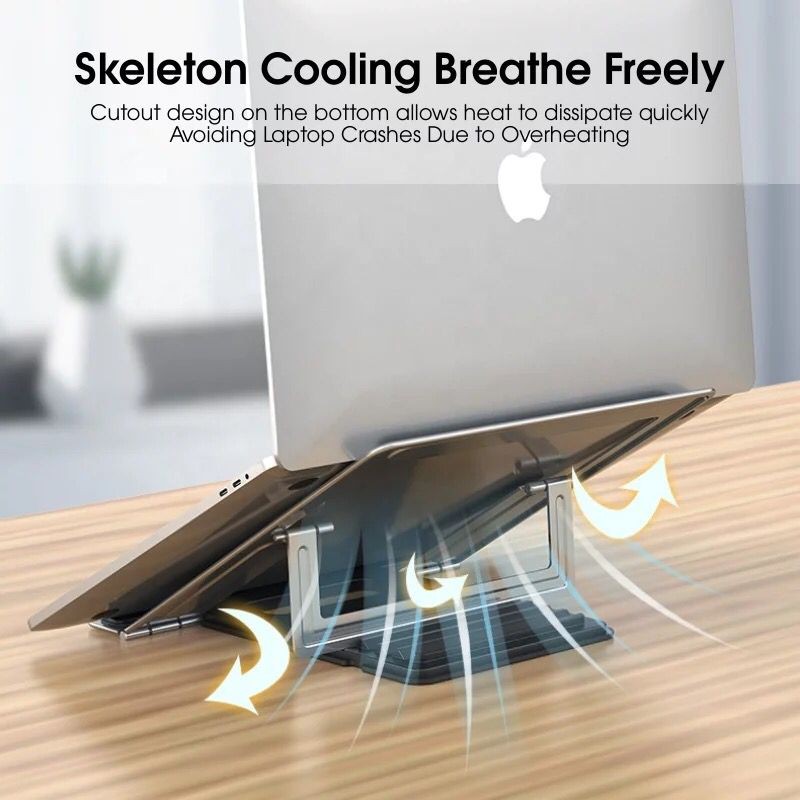 Giá Đỡ Laptop / Notebook 4 Ngăn Bằng Hợp Kim Nhôm Tản Nhiệt Độ Cao | BigBuy360 - bigbuy360.vn