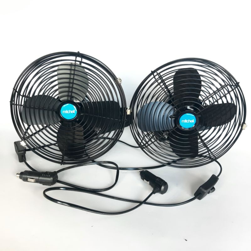 Quạt ô tô 12v và 24v, quạt 4 cánh sắt, lồng sắt 230mm