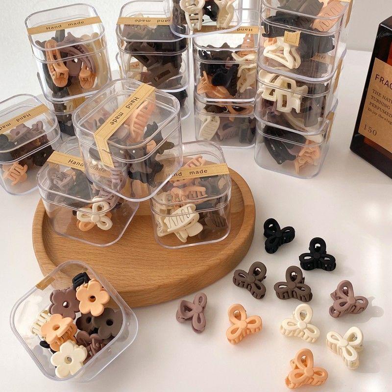 Kẹp Tóc Nhỏ Bằng Nhựa Nhám Phong Cách Hàn Quốc Thanh Lịch Thời Trang Cho Nữ