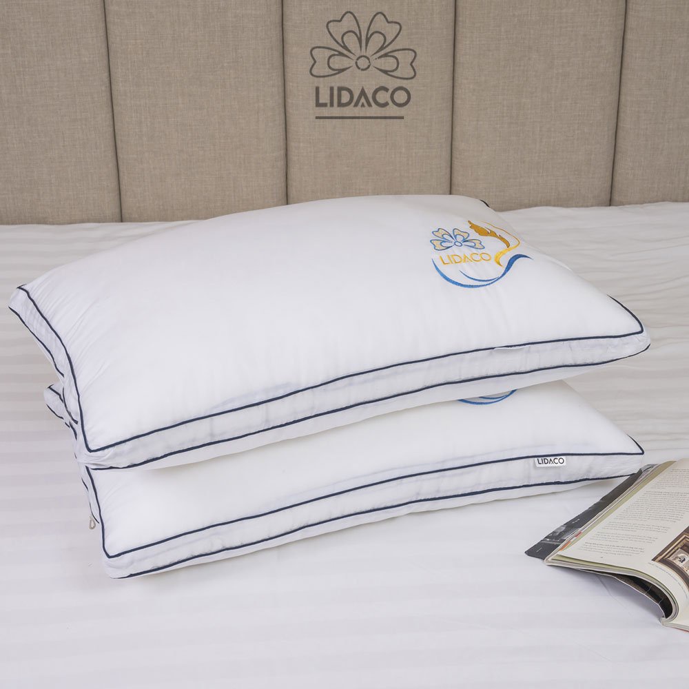 Ruột gối nằm lông vũ nhân tạo microfiber LIDACO cao cấp (1 chiếc)