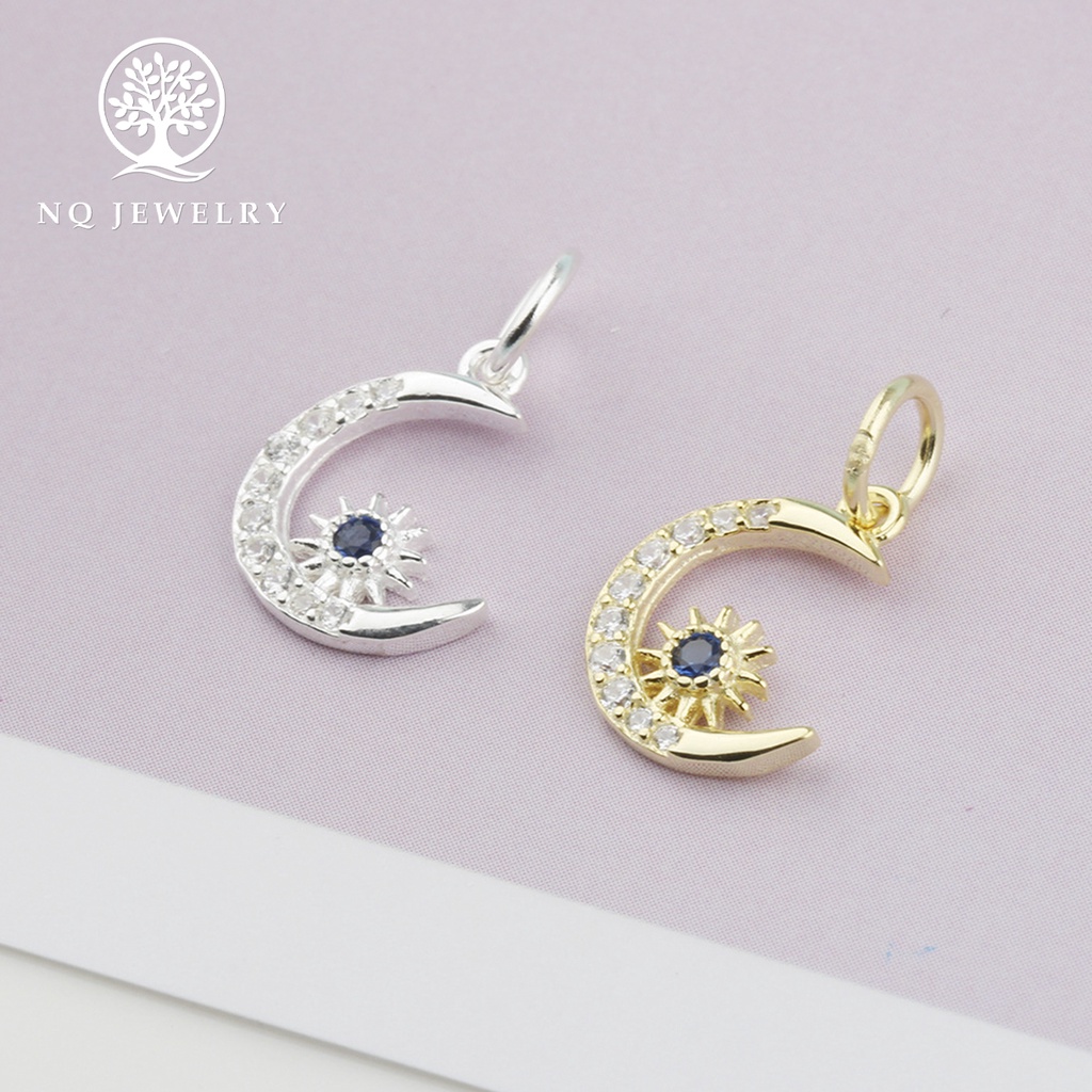 Charm bạc hình mặt trăng treo - NQ Jewelry