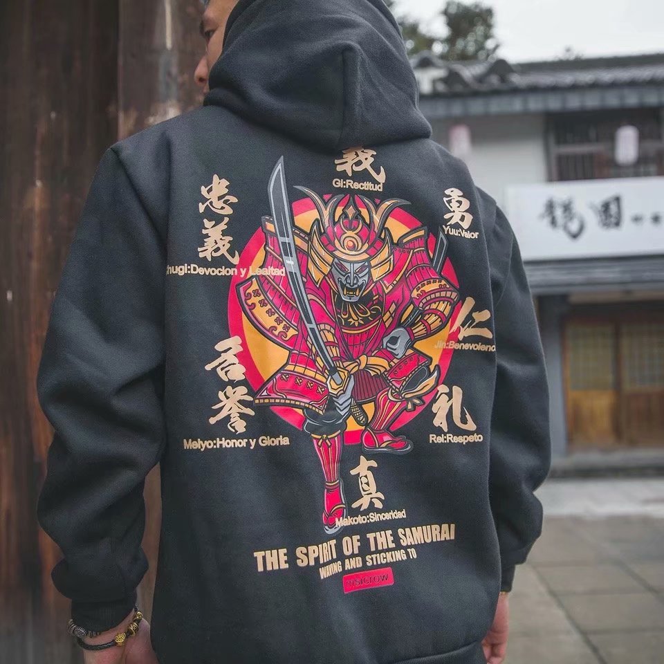 Áo Hoodie In Hình Samurai Sau Lưng Cá Tính Cho Nam Nữ Size M-8Xl