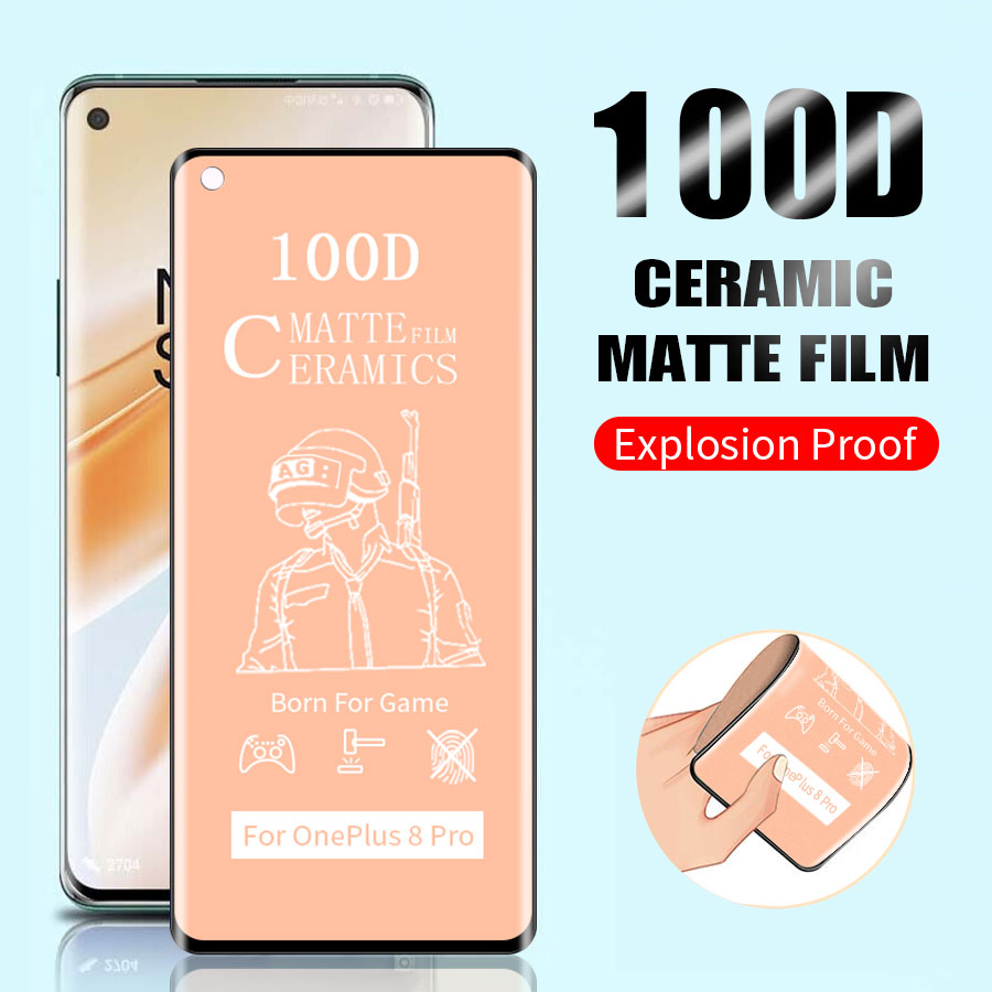 Oneplus 7 8 Pro Matte Frosted Soft Ceramic Film Ultra Thin Full Cover Screen Protector Protective Anti Fingerprints One plus 7 8 Pro