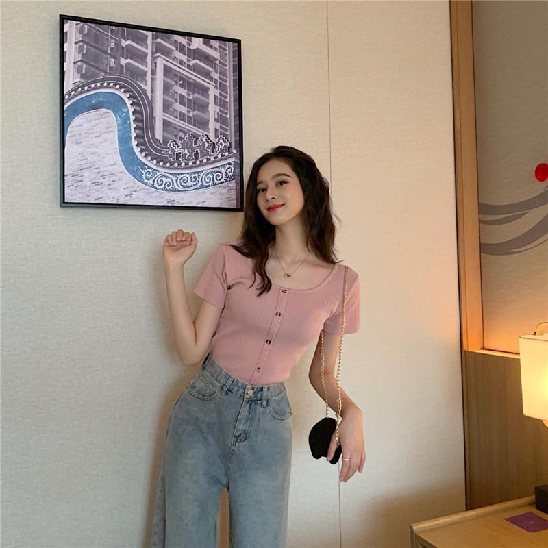 Áo thun nữ ngắn tay thời trang vintage