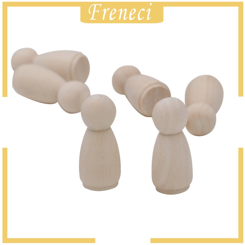 Bộ 20 Búp Bê Gỗ Mini Tự Vẽ Dành Cho Trẻ Em