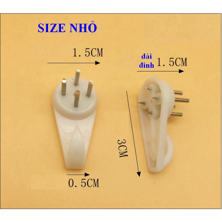 10 đinh móc treo đồ tiện dụng không cần khoan tường, đinh bốn chân