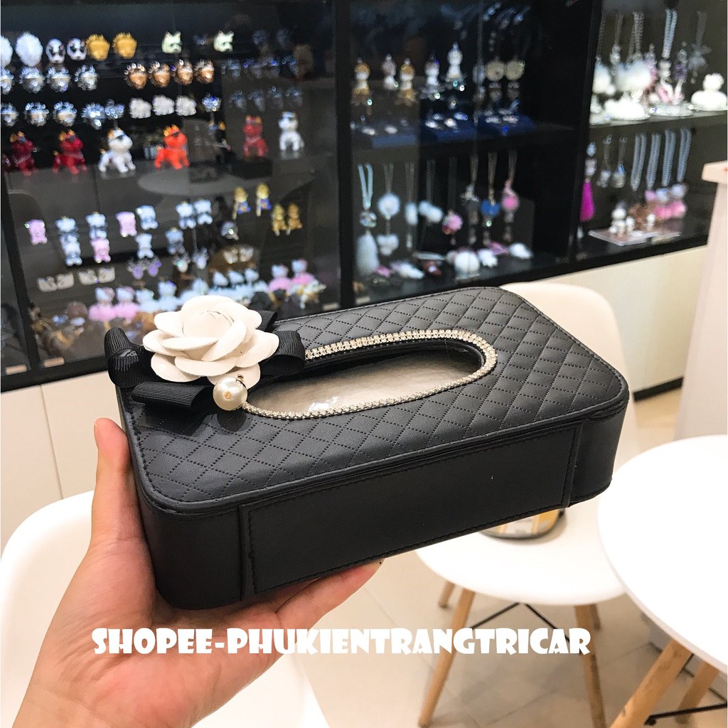 Hộp Da Cao Cấp Trang Trí Trên Xe