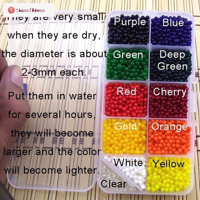 Bộ 300 hạt nở dưới nước nhiều màu sắc dùng trang trí