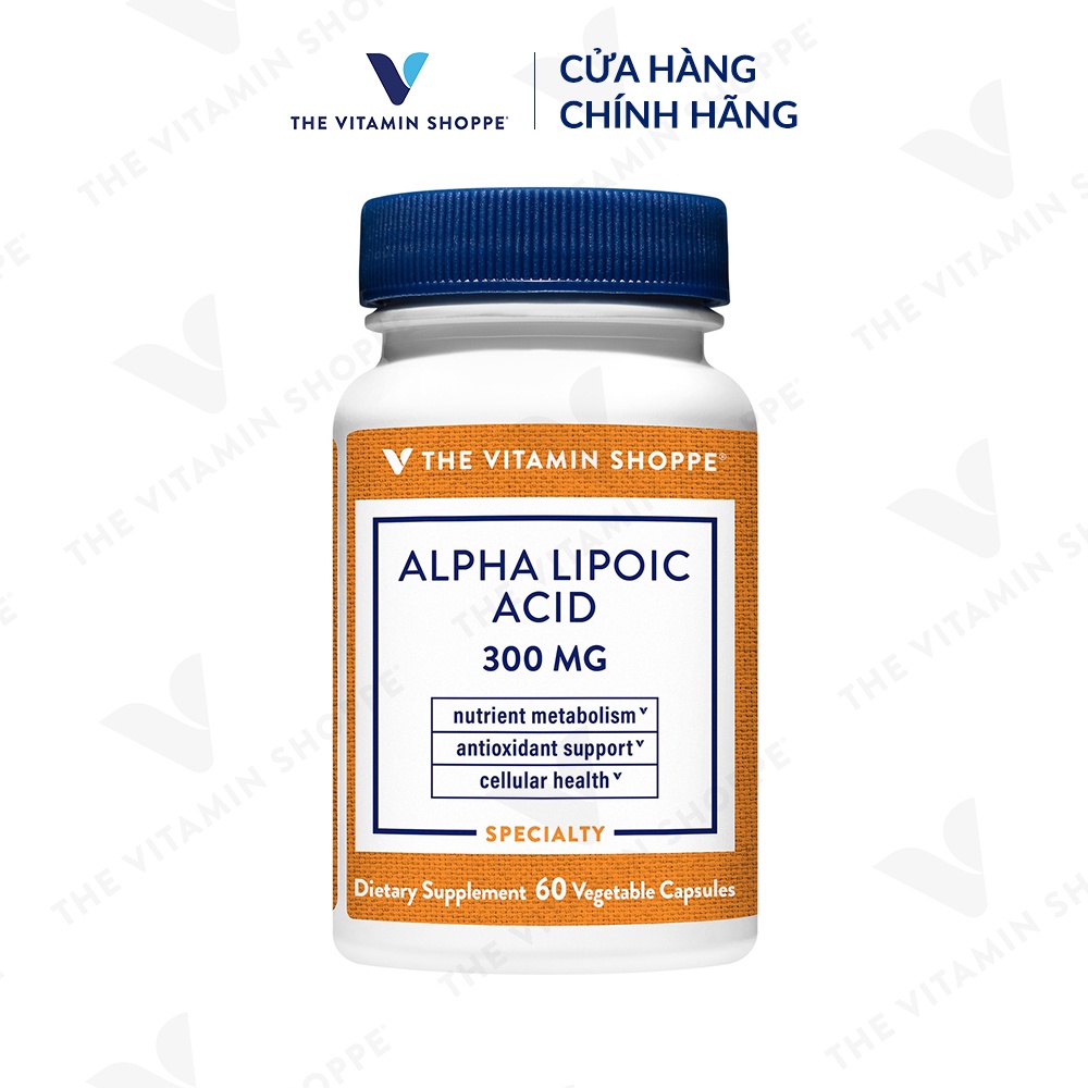 Viên uống hỗ trợ kiểm soát đường huyết THE VITAMIN SHOPPE Alpha Lipoic Acid 300 MG 60 viên