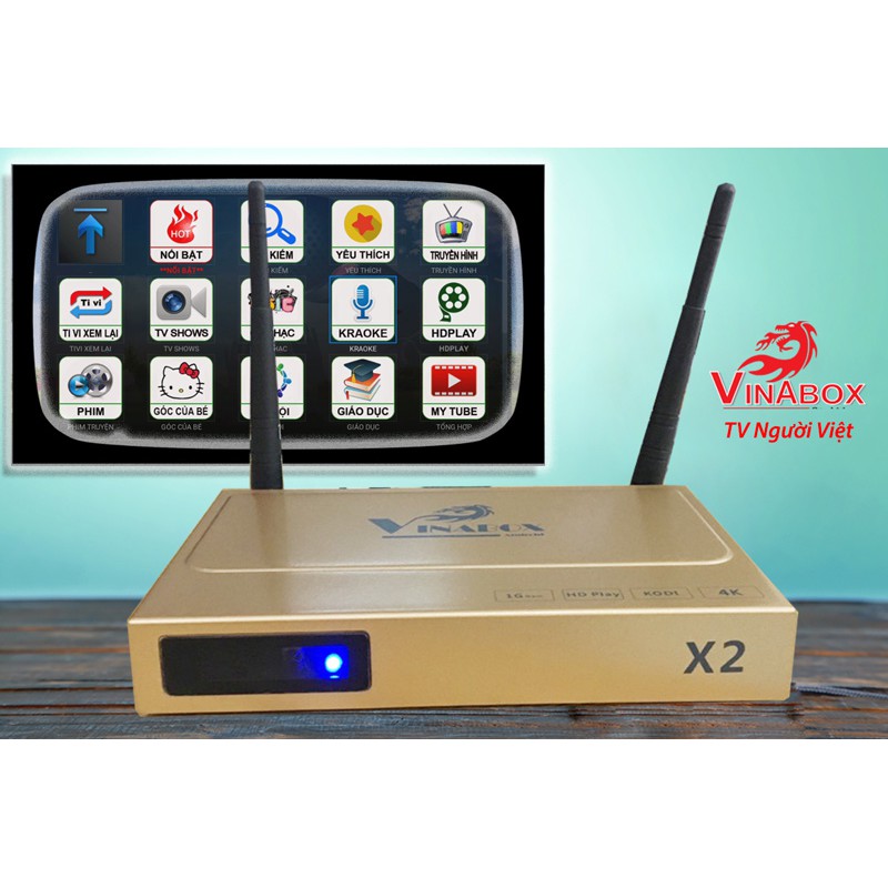 Box TV vinabox X2 - mấu mới 2018 - Hàng chính hãng từ Vinago