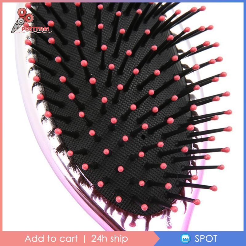 [Prettyia1] Lược Chải Tóc Massage Da Đầu Bằng Cao Su Hình Oval