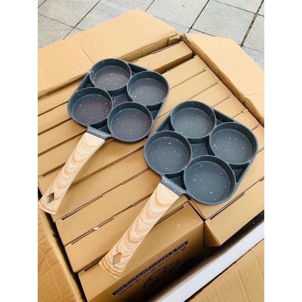 Chảo chia ô, chảo đá chống dính chia 4 ngăn,chảo 4 ô chiên rán tiện lợi dùng được bếp từ