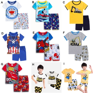 Bộ Đồ Ngủ Pijama Ngắn Tay In Hình Doraemon Age 1-7 Tuổi Cho Bé Trai