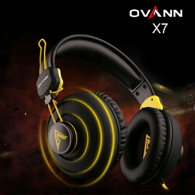 k89 Tai nghe chụp tai chuyên game Ovann X7 (cam phối đen) 1