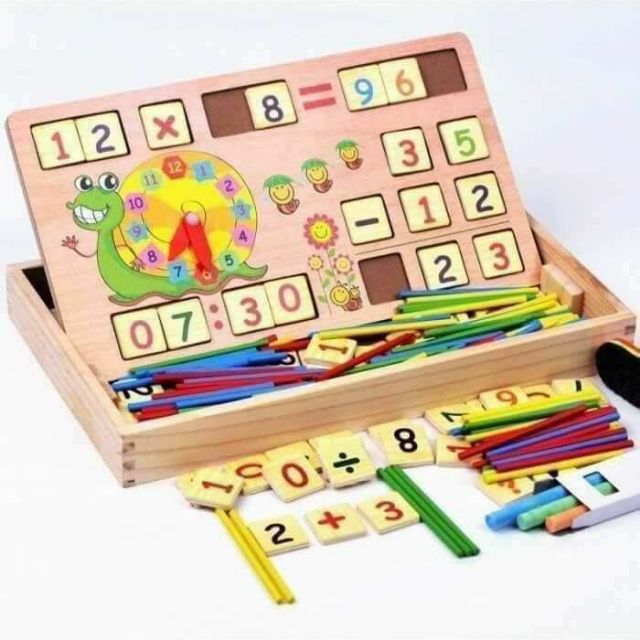 Bộ HỌC TOÁN BẰNG GỖ CHO BÉ