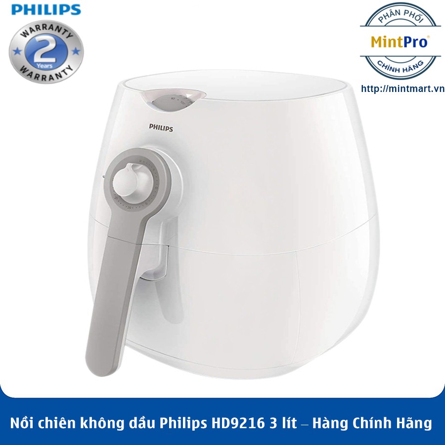 Nồi chiên không dầu Philips HD9216 3 lít – Hàng Chính Hãng – Bảo Hành 2 Năm Toàn Quốc