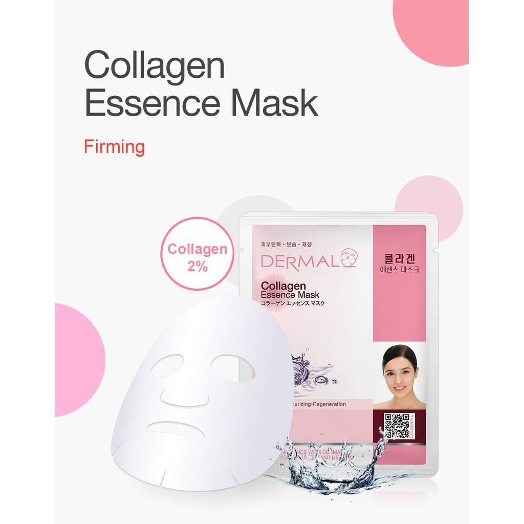 Combo 10 miếng mặt nạ dưỡng da chiết xuất collagen essence mask dermal - ảnh sản phẩm 2